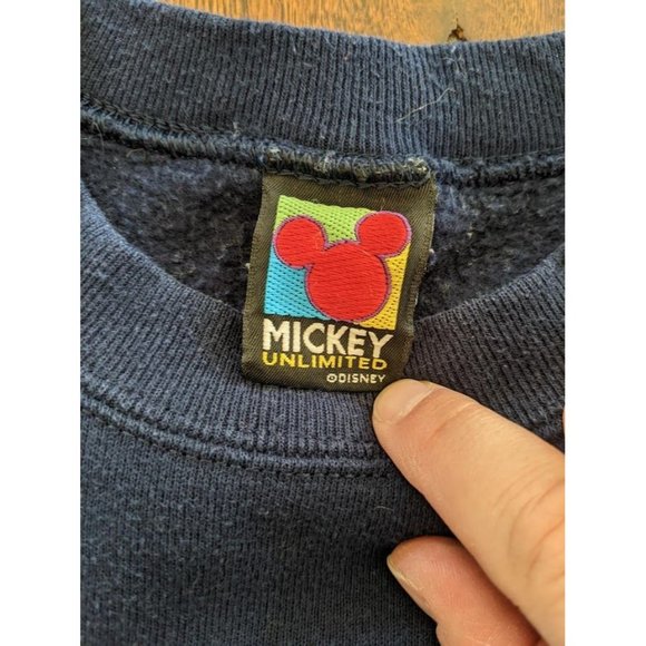 Women's Disney Mickey Unlimited Sweatshirt Size Large 90s Mickey Mouse Crewneck - Picture 6 of 8